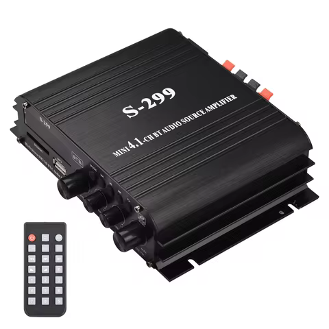 S-299 Mini 4.1 Channel Audio Stereo Power Amplifier Bluetooth Portable Dual-use 4*40W Remote Control