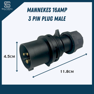 MANNEKES 16Amp 3 Pin Plug Male and Female (PAIR)