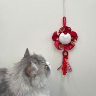 新年掛飾。花開富貴貓貓掛飾。掛飾。