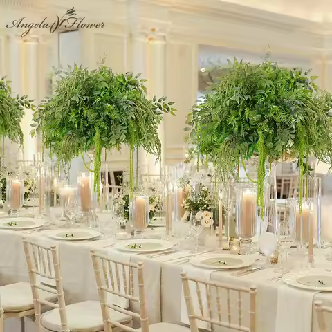 Angela A8868 Mori Hanging Vine Greenery Table Centerpiece Flower Ball Wedding Backdrop Floral Arrang