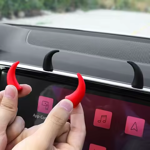 3D Stereo Devil Ox Horn Car Decor Stickers Cute Mini Horn Ornaments Auto Car Interior Dashboard Cent