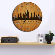 Jam Dinding Kayu Bulat Design Jam Dunia rajadekorofficial