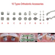 Dental Lingual Button Weldable Bondable Monoblock Traction Cleat Eyelet Button Chain Orthodontic Acc