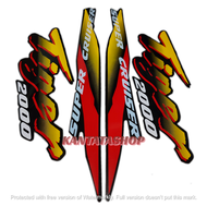 STIKER STRIPING LIS LES BODY STANDAR MOTOR HONDA TIGER 2000 & STRIPING TIGER 2000 STANDAR FULL SET