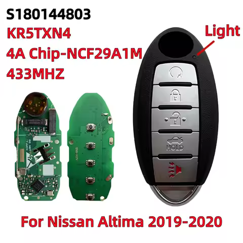 S180144803 KR5TXN4 For Nissan Altima 2019-2020 4A Chip NCF29A1M 433.92MHz Remote Smart Car Key Fob 4
