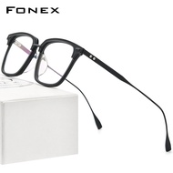 FONEX Acetate Titanium กรอบแว่นตาผู้ชาย2022ใหม่ Retro Vintage Oversize Square แว่นตาผู้หญิง Ultralight กรอบแว่นตาแว่นตาญี่ปุ่นสไตล์เกาหลี DRX2085