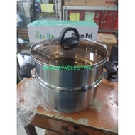 SINDA 26CM STEAM POT STAINLESS STEEL 26 CM THICK GLASS LID