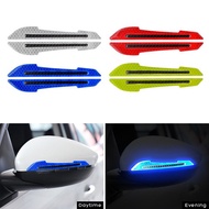 2PCS Car Reflective Stickers Warning Strip Tape Traceless Protective Car Sticker Warn on Car Rearview Mirror Sticker Exterior Auto Accessories