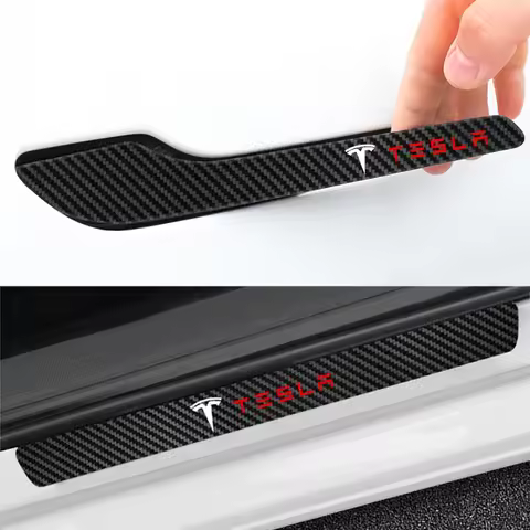 Car Door Handle Wrap Cover Decorative Stickers Threshold stickers Anti-scratch For Tesla Model 3 S X