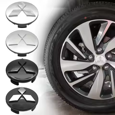4pcs 60mm Car Wheel Center Cap Logo Hub Badge Rim Cover Auto Accessories For Mitsubishi Outlander La