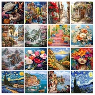GATYZTORY Oil Painting By Numbers Scenery On Canvas HandPainted acrylic paint diy Numbers Painting a