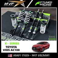 Ftuned X Series Adjustable High Low Soft Hard -  Toyota Vios AC100 NGC102 ( 18 MONTH WARRANTY )