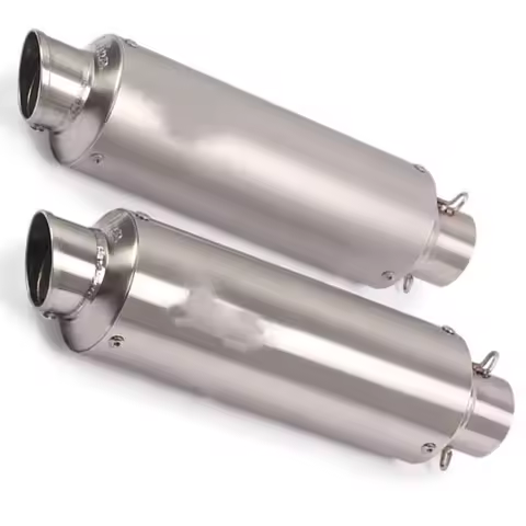 E-mark 51MM Universal Motorcycle Exhaust Leo Muffler Escape Moto Scooter Pipe DB killer MT07 MT09 R1