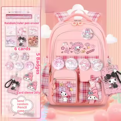 Sanrio Cinnamoroll Kuromi Backpack For Female Students And Children Large Capacity Spine Protection 