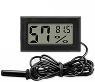 Wale&amp;Morn Mini Hygrometer Thermometer Meter with Probe, Digital LCD Monitor with Fahrenheit for Reptile Incubator Brooders, Garden, Greenhouse, Cellar, Fridge, Mason Jar