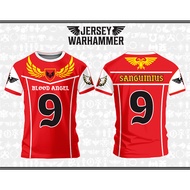 WARHAMMER Jersey, Legion IX Blood Angel, Custom Name and Number