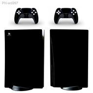 Black PS5 Disc Edition Skin Sticker Decal Cover for PlayStation 5 Console and 2 Controllers PS5 disk Skin Sticker 7