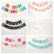 Happy birthday paper flag string birthday decoration 14*20cm