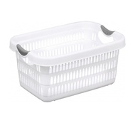 SAKU Plastic Laundry Basket With Handle 40 Liters Size 55x41.5x23 Cm. Model TG54243 White