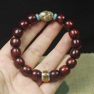 Gelang kayu cendana 12mm, barang kemas laris, manik-manik gaya tasbih, gaya Cina ringkas, manik-mani