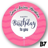 Goodies Wedding Birthday Packaging Party Sticker Ballon Pink #B7 55pcs