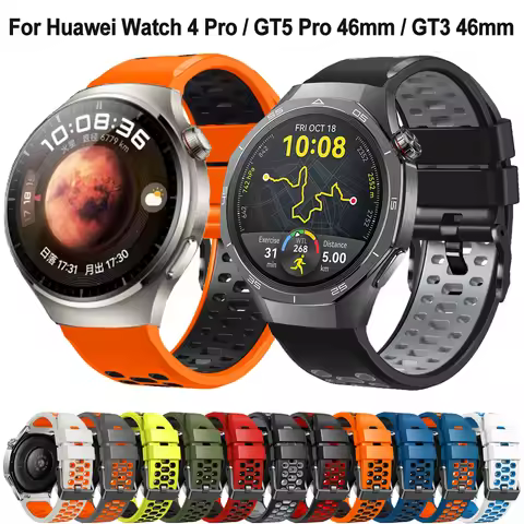 Watch 4 Pro Silicone 22MM Watch Strap For Huawei GT 5 Pro 46mm GT5 46mm Sport Bracelet Watchband For