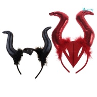 Mary Steampunk Devil Horns Headband Ox Horn Headband Devil Horn Hair Hoop Halloween Tiaras Halloween