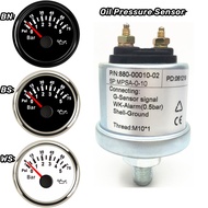 Auto 52mm 0-5Bar Show Oil Pressure Gauges Marine 0-75Psi Oil Pressure Meters 10-180ohm Input Signal 