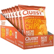 (pack of 8) Quest NACHO CHEESE TORTILLA STYLE PROTEIN CHIPS  keto lowcarb protein 18g net carb 4 (re pack)
