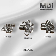 (10 pcs) RECOIL M6 baut 10 M8 baut 12 M10 baut 14