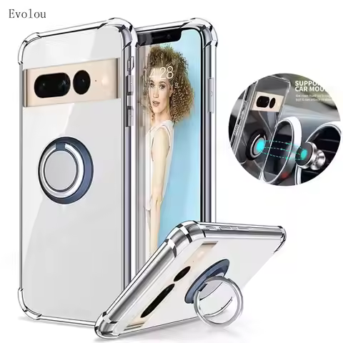 For Google Pixel 7 Pro Pixel8 Pro Case Magnetic Ring Holder Cover For Pixel 7 6pro 6A 5A 4A 6 5 9a T