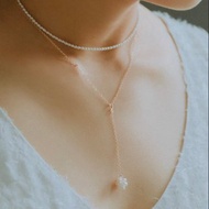 VESTA 小珍珠項鍊 Choker SV925/14KGF 雙層手鍊/腳鍊