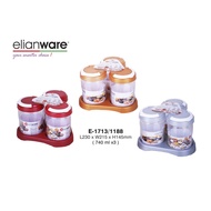 ELIANWARE Food Canister Tray Set E-1713/1188 Cookies Snacks Candy Container Set / Bekas Kuih Raya Balang Kuih Raya Set