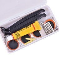 【M】Bike Tyre Tube Bicycle Puncture Repair Tool Kit with box Cycle Lever Adhesive