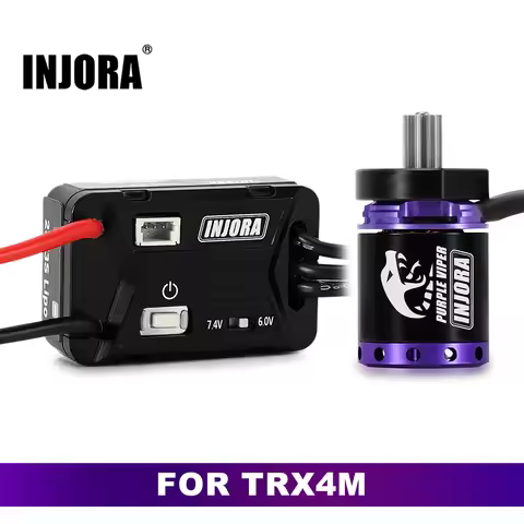 INJORA MBL32 G2 Waterproof Brushless ESC & 1721 Purple Viper Outrunner Motor for 1/18 TRX4M Ascent-1