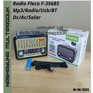 Fleco F-356BS AM Classic Multiplayer Radio/FMSW/MP3/BT Solar Power-AC/DC