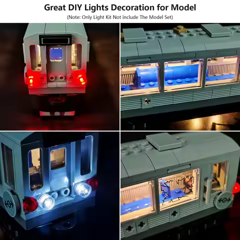 LED Lights Kit for Lego 76321 MOC Building Blocks, USB DIY Lights For Lego Doc Ock Subway Train Scen