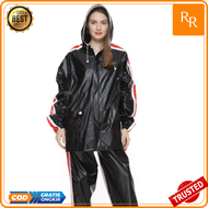 Jas Hujan Raincoat Pria Wanita Dewasa Setelan Bahan PVC Jumbo Tebal Premium Ori Keren Terbaru 2022 B