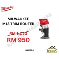 [LAST STOCK] MILWAUKEE M18 TRIM ROUTER - M18 FTR (BARE TOOL)