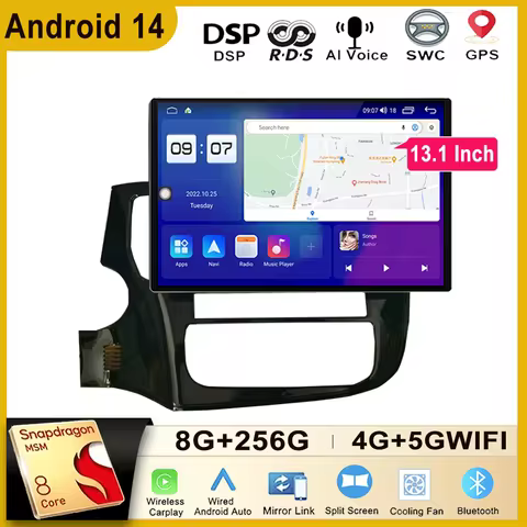13.1 Inch Screen Car Radio Multimedia Video Player Mitsubishi Outlander 3 GF0W GG0W 2012 - 2018 Navi
