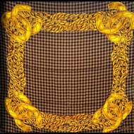 chanel鍊條logo羊絨絲綢披肩圍巾
