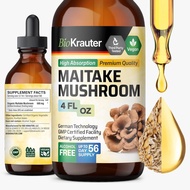 BIO KRAUTER® Maitake Mushroom for Immune Support - Vegan Mushroom Supplement Maitake Extract 680 mg 