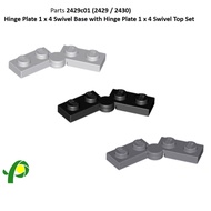 Plastic Part No. 2429c01 (2429 + 2430) Hinge Plate 1x4 Swivel Base with 1x4 Swivel Top