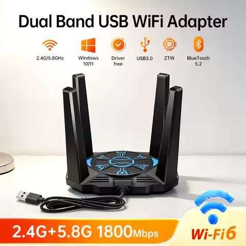 WALRAM AX1800 WiFi 6 Dual Band 2.4G 5Ghz Network Card Wireless Desktop BT5.2 802.11AX Wifi6 USB 3.0 