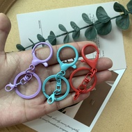 【Ready stock】彩色烤漆字转钥匙扣挂龙虾扣钥匙链金属diy饰品挂件材料配件Colorful painted -shaped keychain hanging  drago 0i43wm1hC