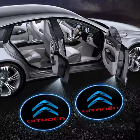 LED Car Door Welcome Light Decoration Light Car Badge logo For Citroen C1 C3 C4 C5 C6 2CV VTS Picass