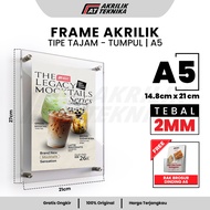 A5 Acrylic Wall Frame | Wall Poster Frame | Acrylic Promotional Menu Display