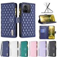 Zipper Casing For Xiaomi 13 lite POCO F5 Pro 5G C55 Redmi Note 12 Pro 12S 4G Leather Flip Case Card 