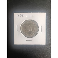 MALAYSIA COIN LAMA 50SEN PARLIMEN FROM 1967-1988