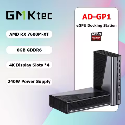GMKtec AD-GP1 EGPU Dock for Mini PC Laptop External GPU Docking Station EGPU Enclosure with AMD Rade